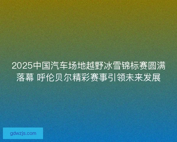 2025中国汽车场地越野冰雪锦标赛圆满落幕 呼伦贝尔精彩赛事引领未来发展